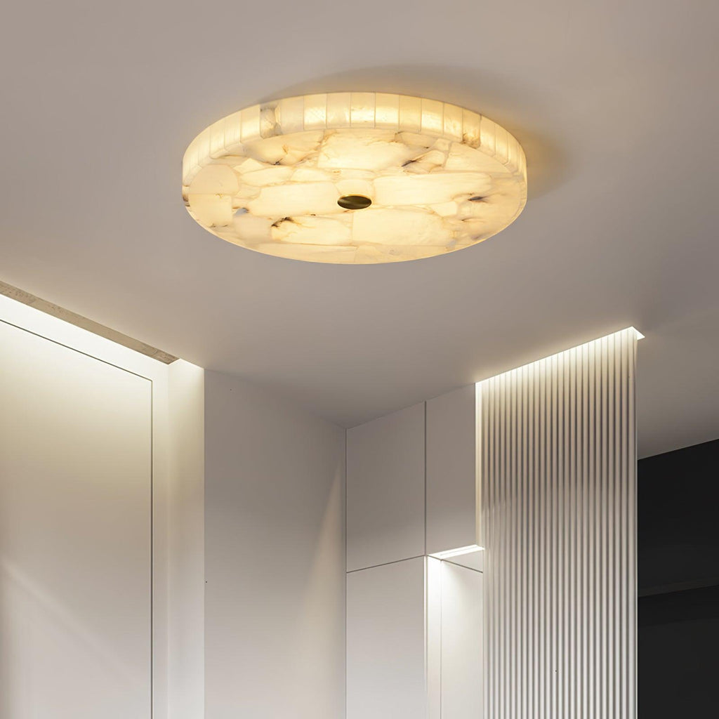 Ciphayra Lumière Plafonnière Ronde Minimaliste en Albâtre - Neutralighting