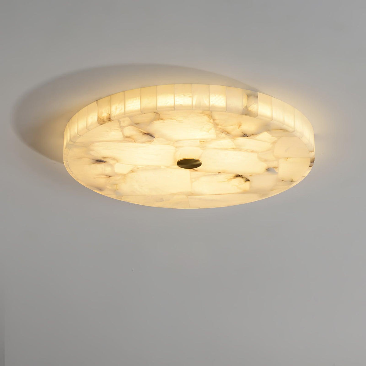 Ciphayra Lumière Plafonnière Ronde Minimaliste en Albâtre - Neutralighting