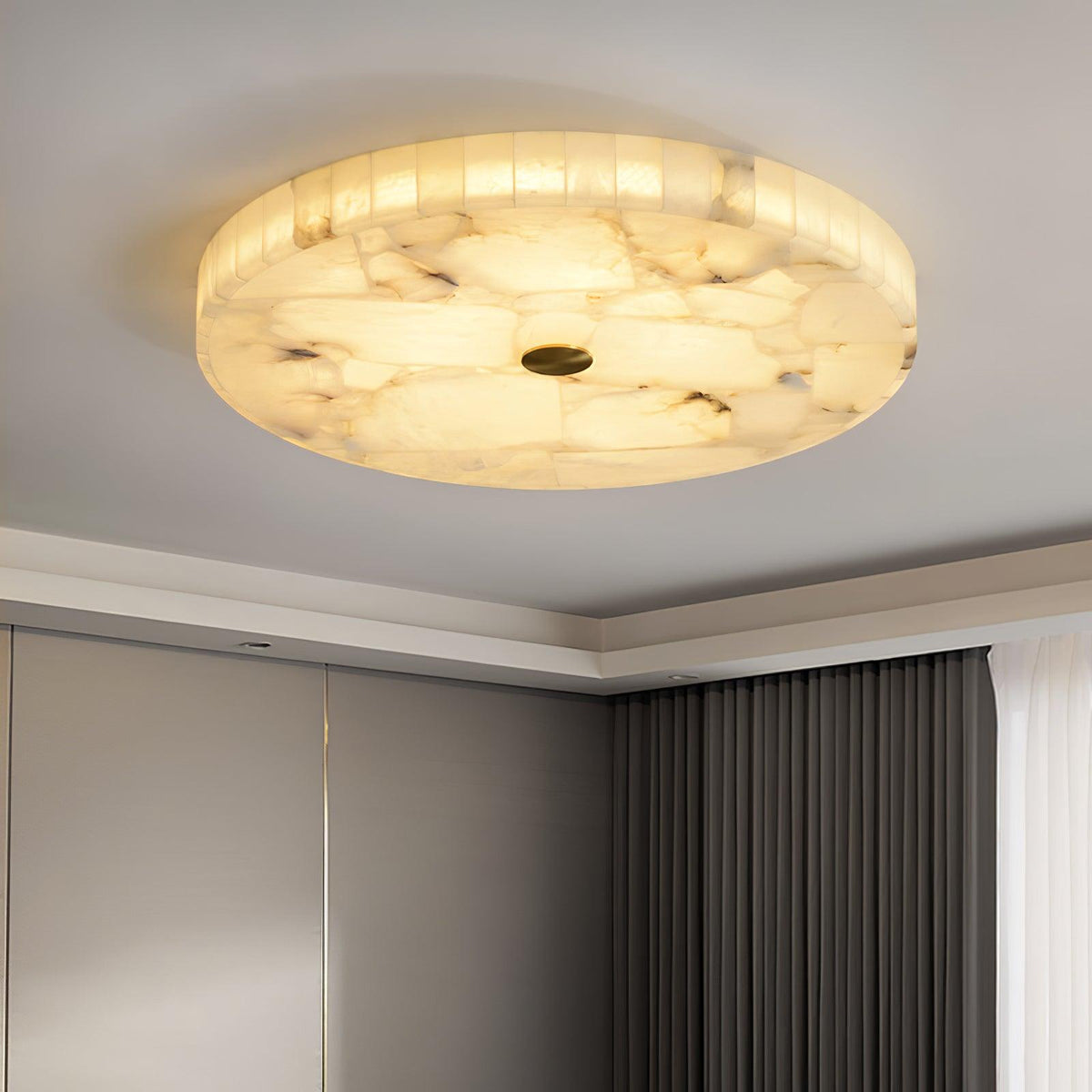 Delya Plafonnier Albâtre LED Rond - Neutralighting