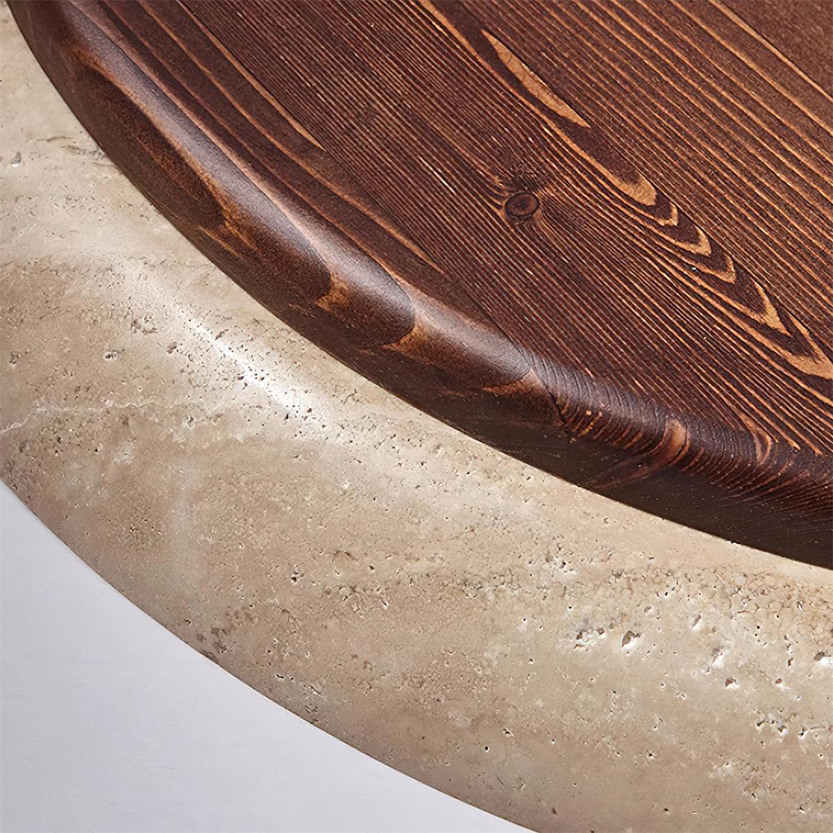 Halo Plafonnier Rond Minimaliste en Travertin - Neutralighting
