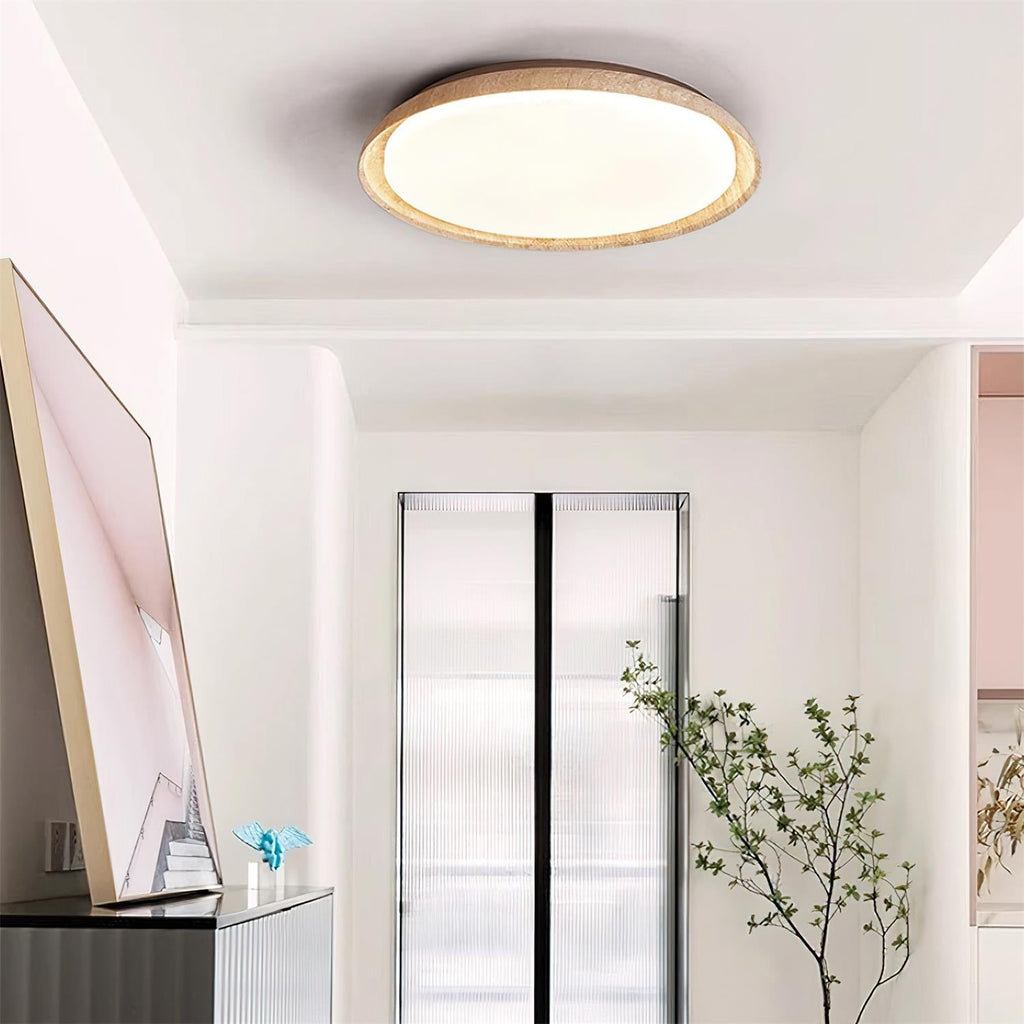 Halo Plafonnier Rond Minimaliste en Travertin - Neutralighting