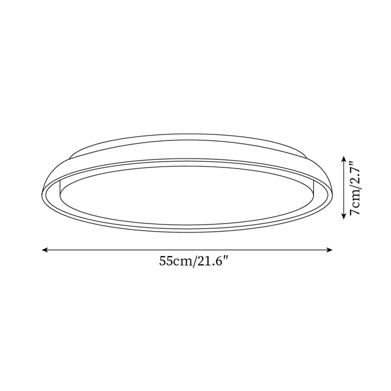 Halo Plafonnier Rond Minimaliste en Travertin - Neutralighting