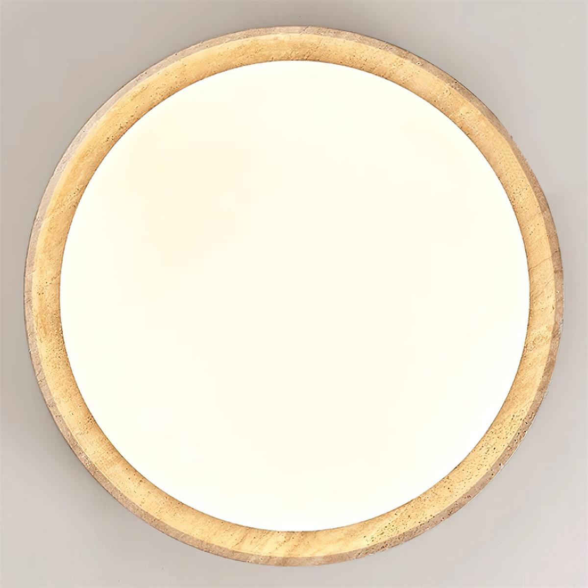 Halo Plafonnier Rond Minimaliste en Travertin - Neutralighting