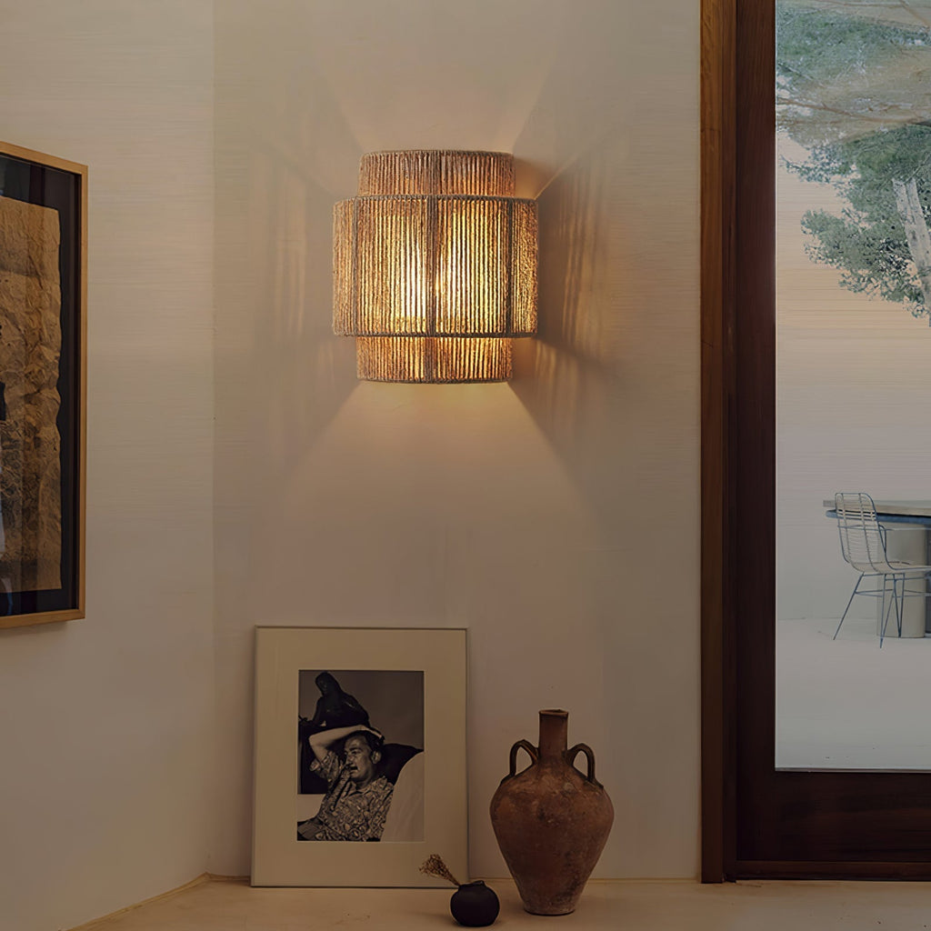 Lustra Applique Murale Tressé Rustique - Neutralighting