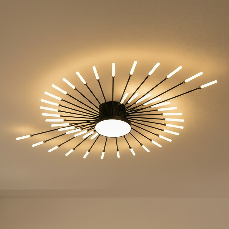 Hélios — Plafonnier aux branches solaires
