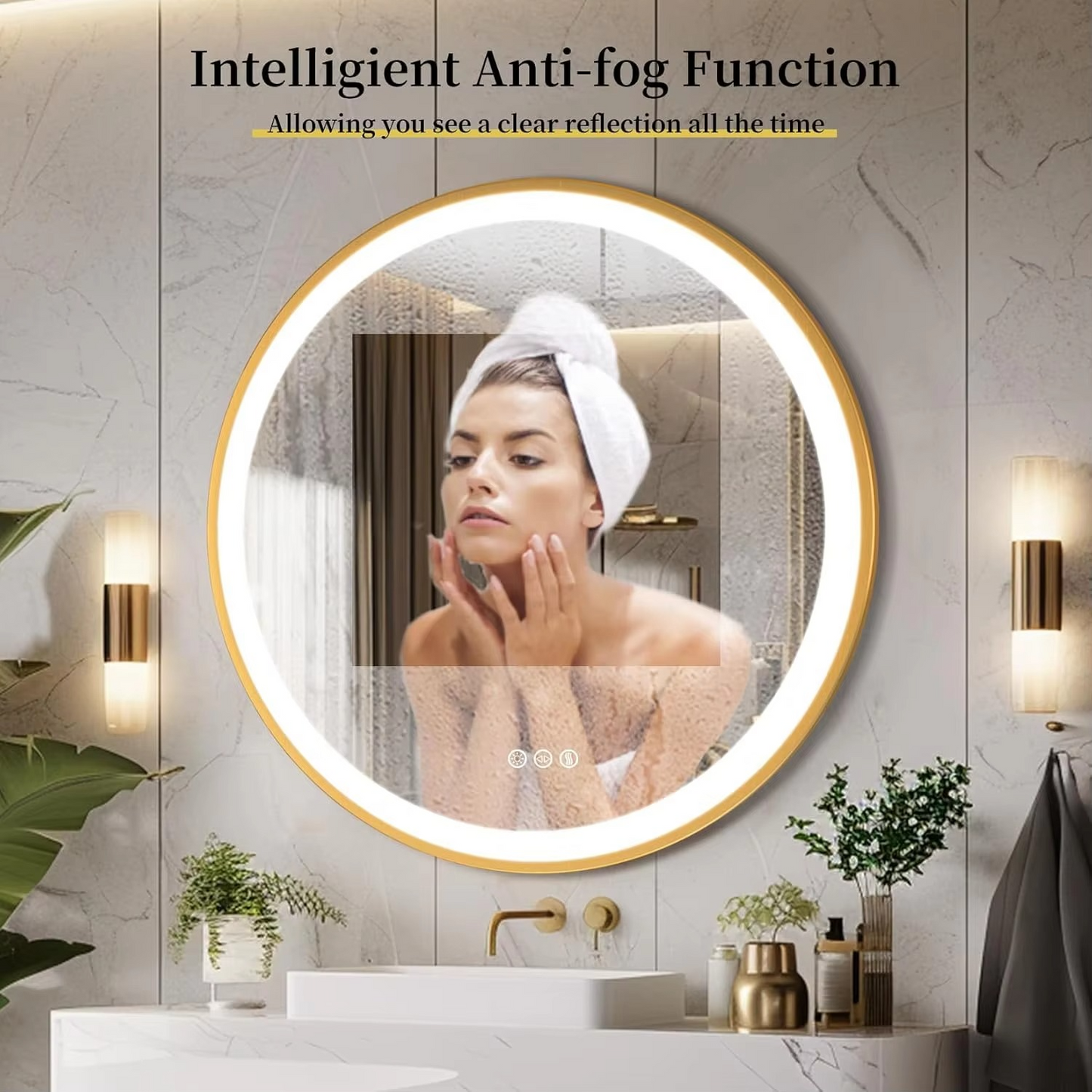 Miroir LED Mural - Maison Lumina