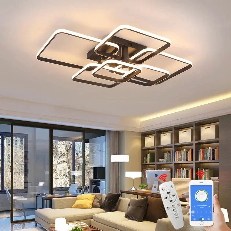 Plafonnier LED Carré Moderne - Maison Lumina