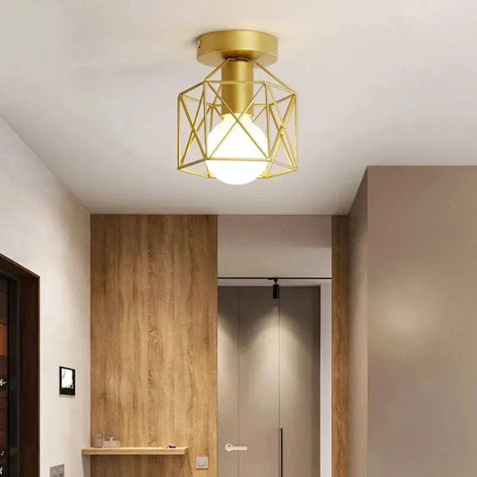 Plafonnier Doré Géométrique Chic - Maison Lumina