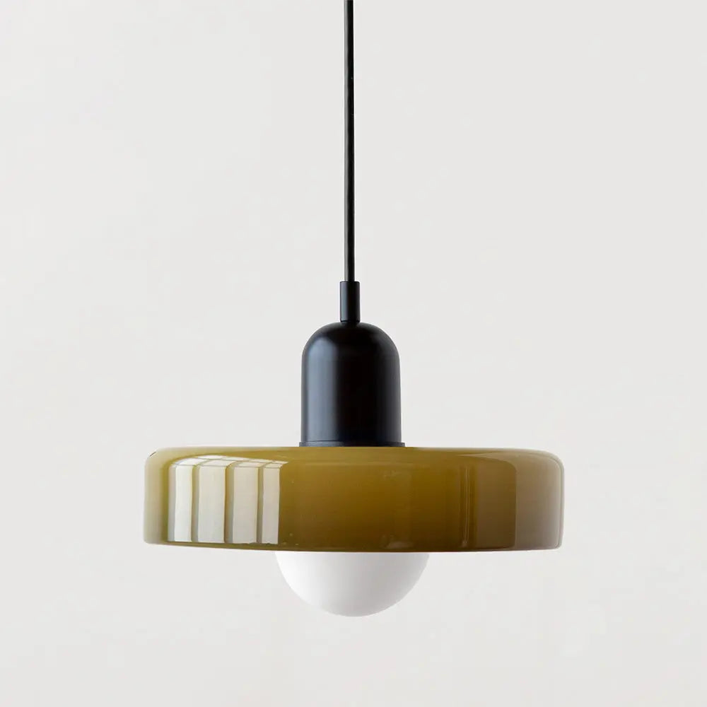 Lampe Suspendue en Verre Coloré - Maison Lumina