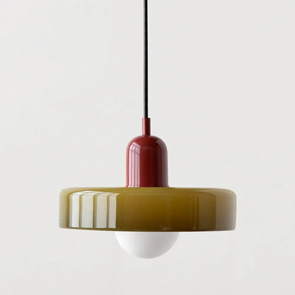 Lampe Suspendue en Verre Coloré - Maison Lumina