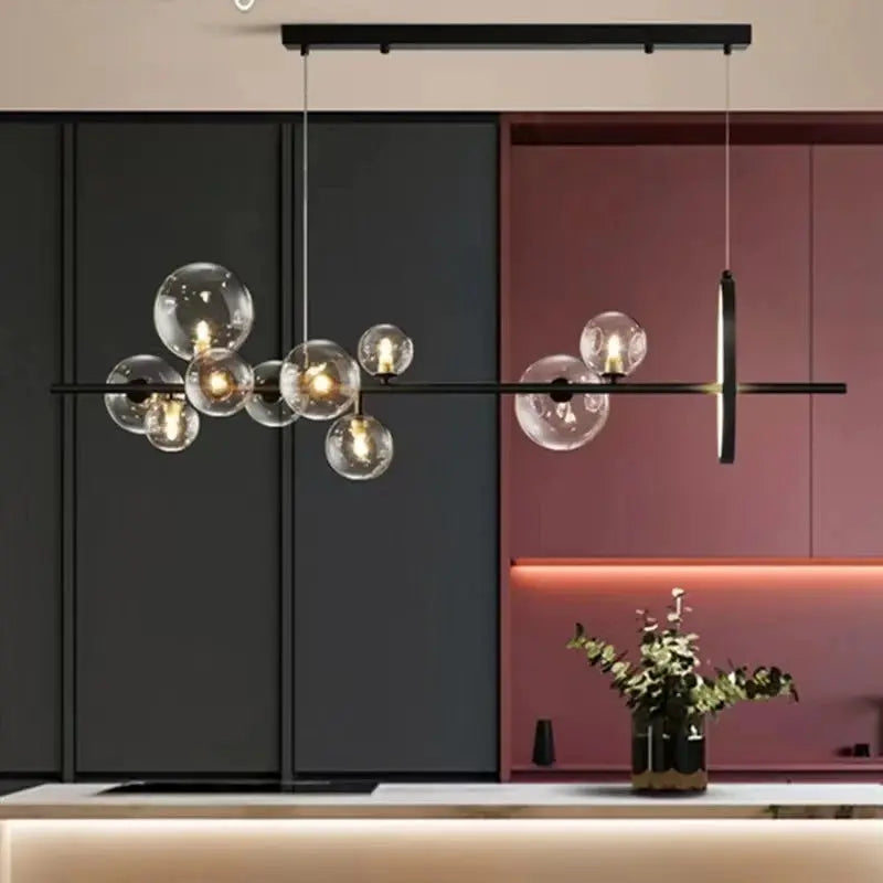 Suspension Moderne Avec Sphères en Verre - Maison Lumina