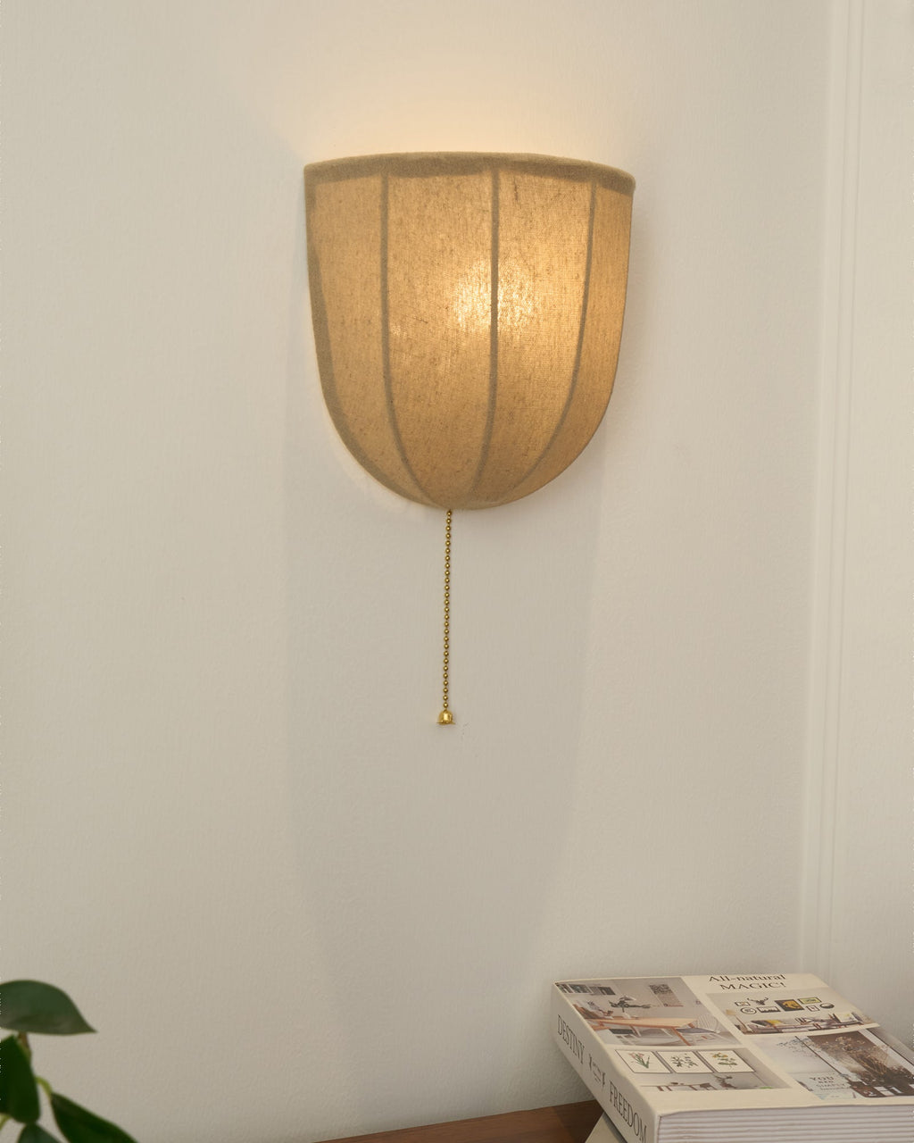 Griswold Applique Murale en Toile de Lin Naturel - Neutralighting