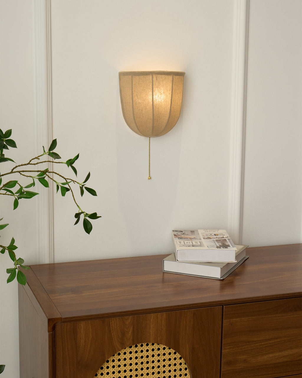 Griswold Applique Murale en Toile de Lin Naturel - Neutralighting
