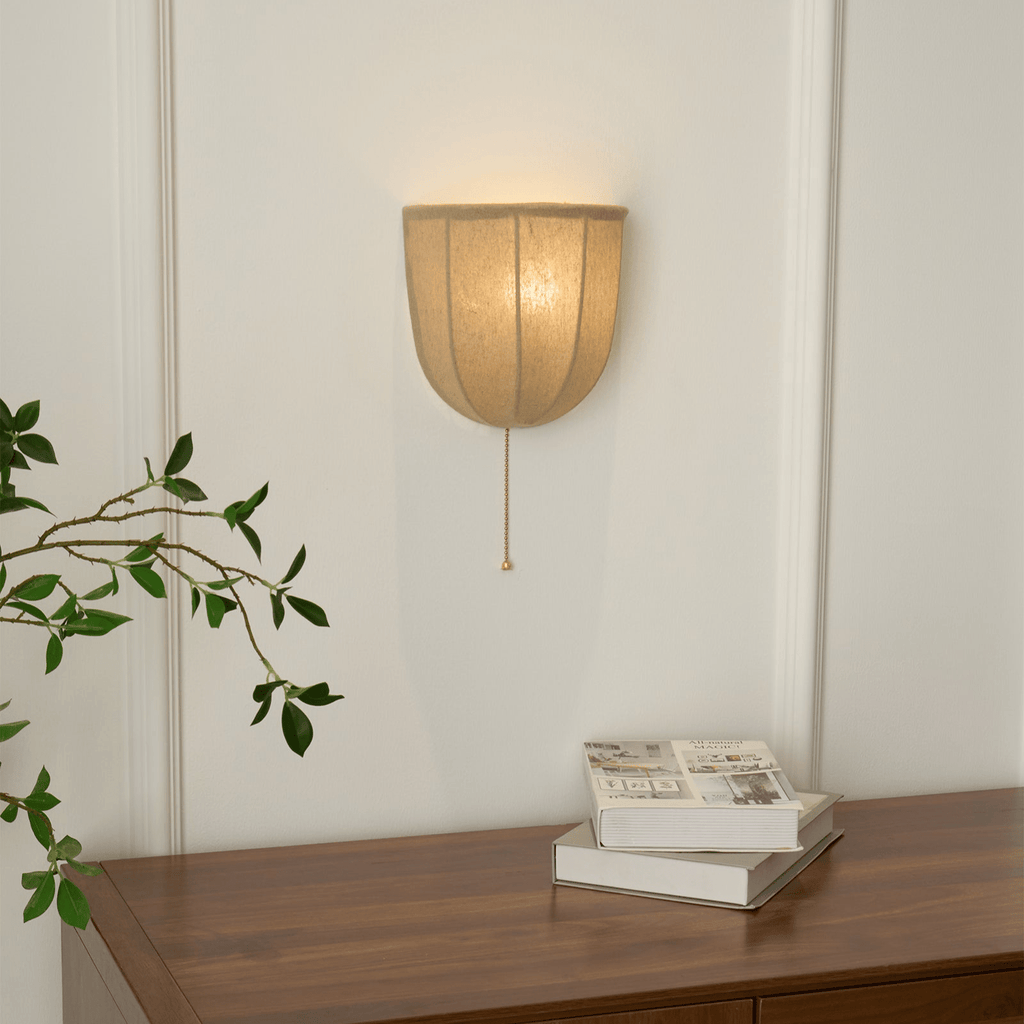 Griswold Applique Murale en Toile de Lin Naturel - Neutralighting