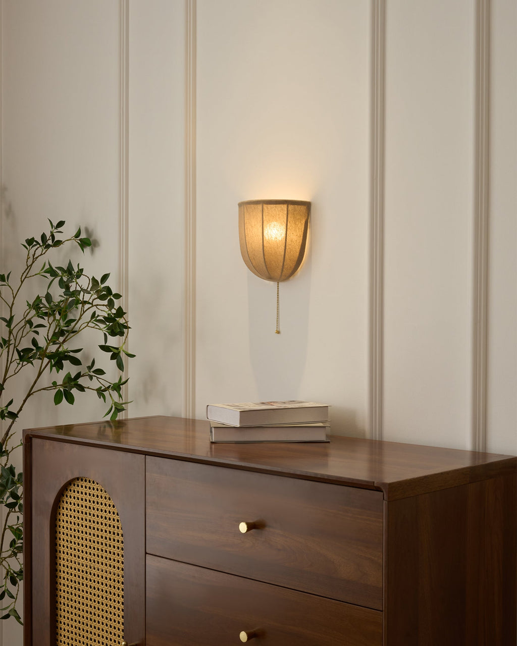 Griswold Applique Murale en Toile de Lin Naturel - Neutralighting