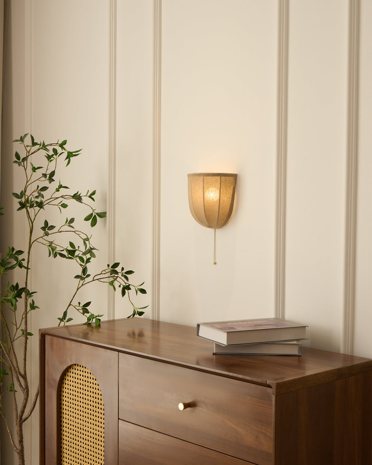 Griswold Applique Murale en Toile de Lin Naturel - Neutralighting