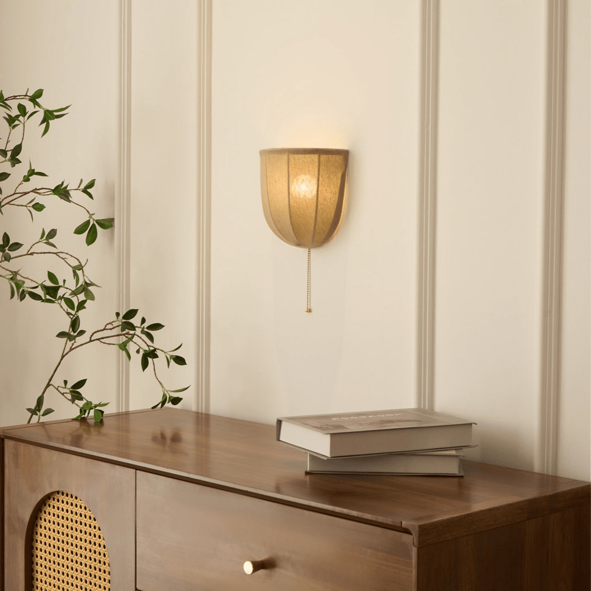 Griswold Applique Murale en Toile de Lin Naturel - Neutralighting