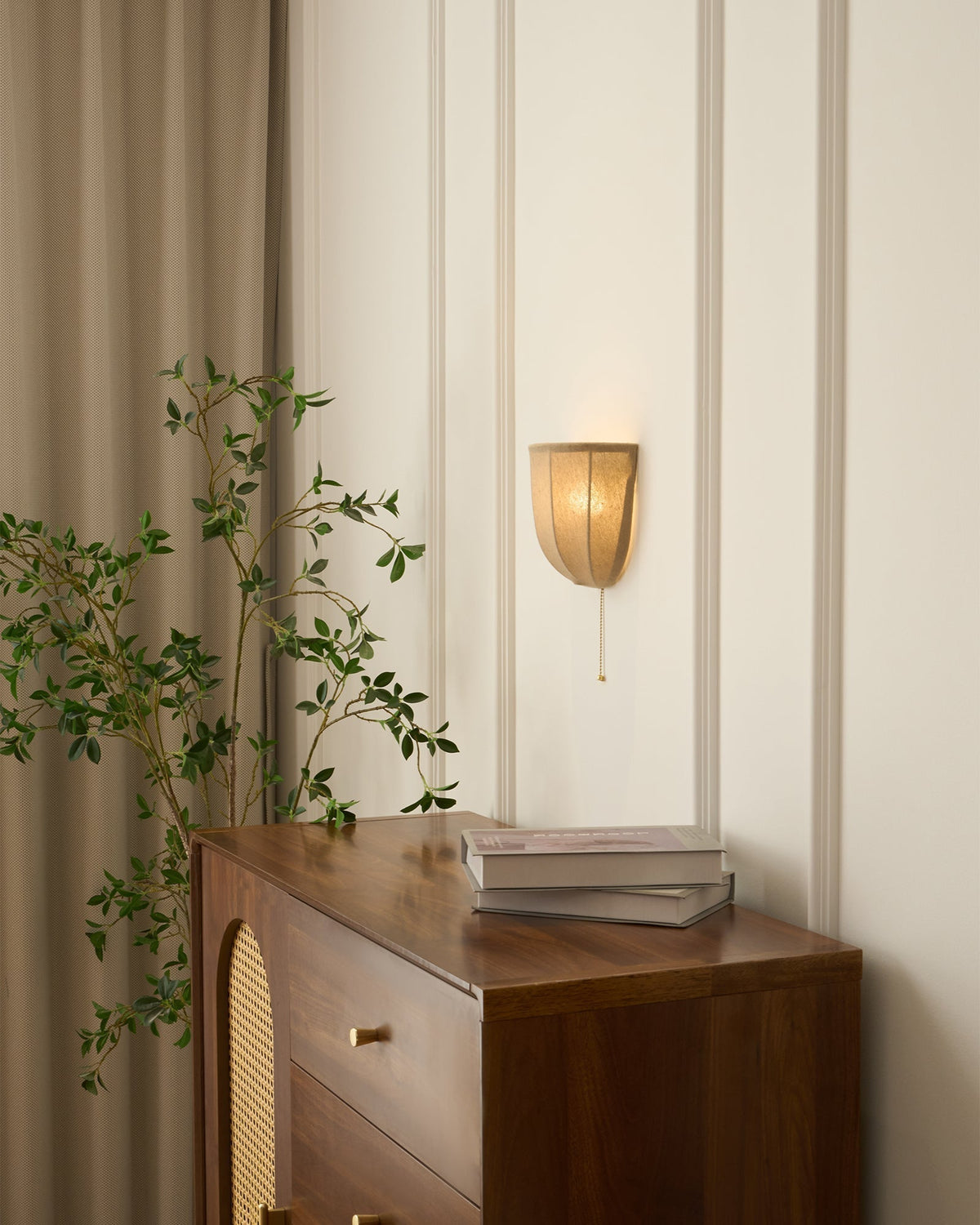 Griswold Applique Murale en Toile de Lin Naturel - Neutralighting