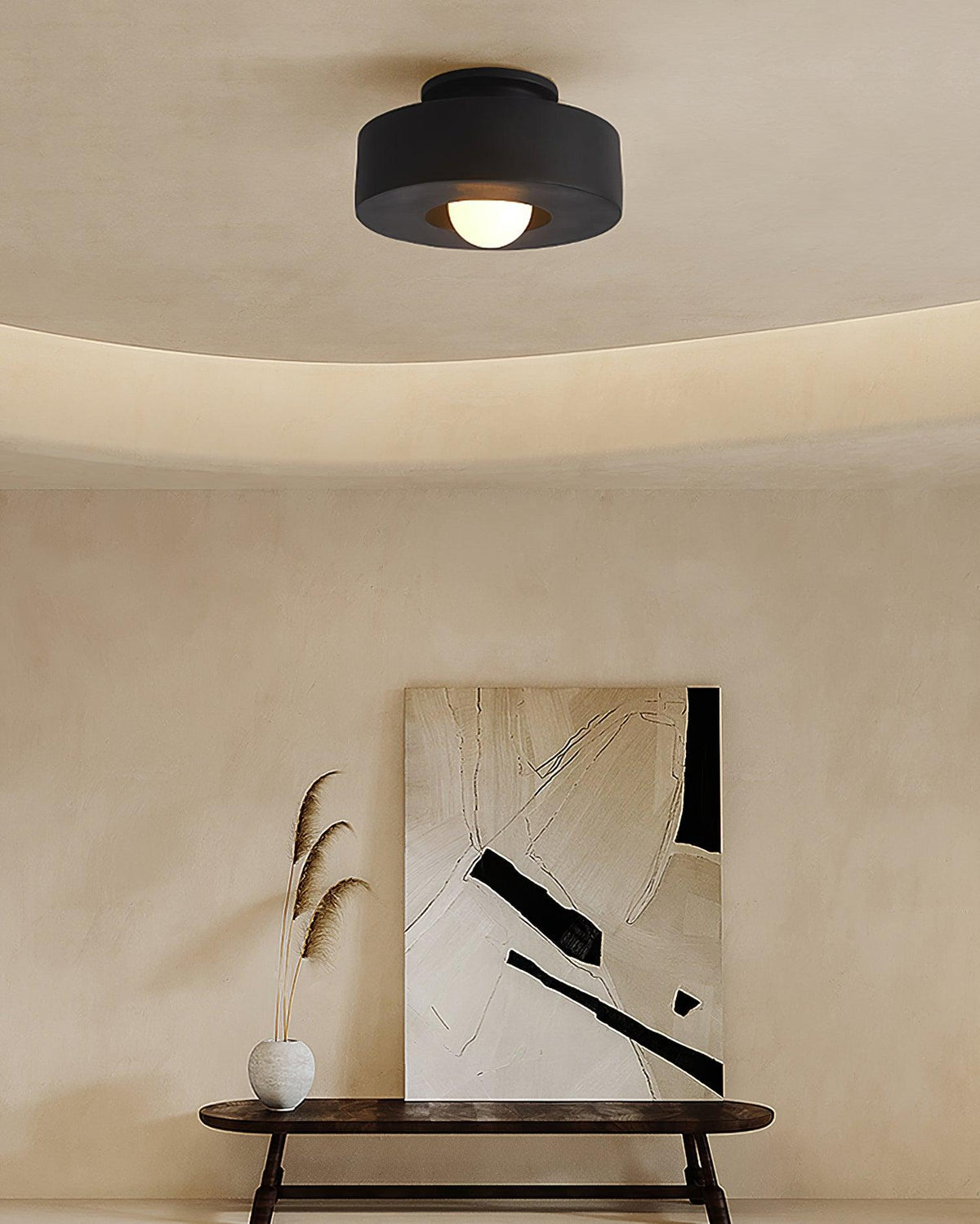 Lustra Plafonnier Simon Résine Cylindrique - Neutralighting