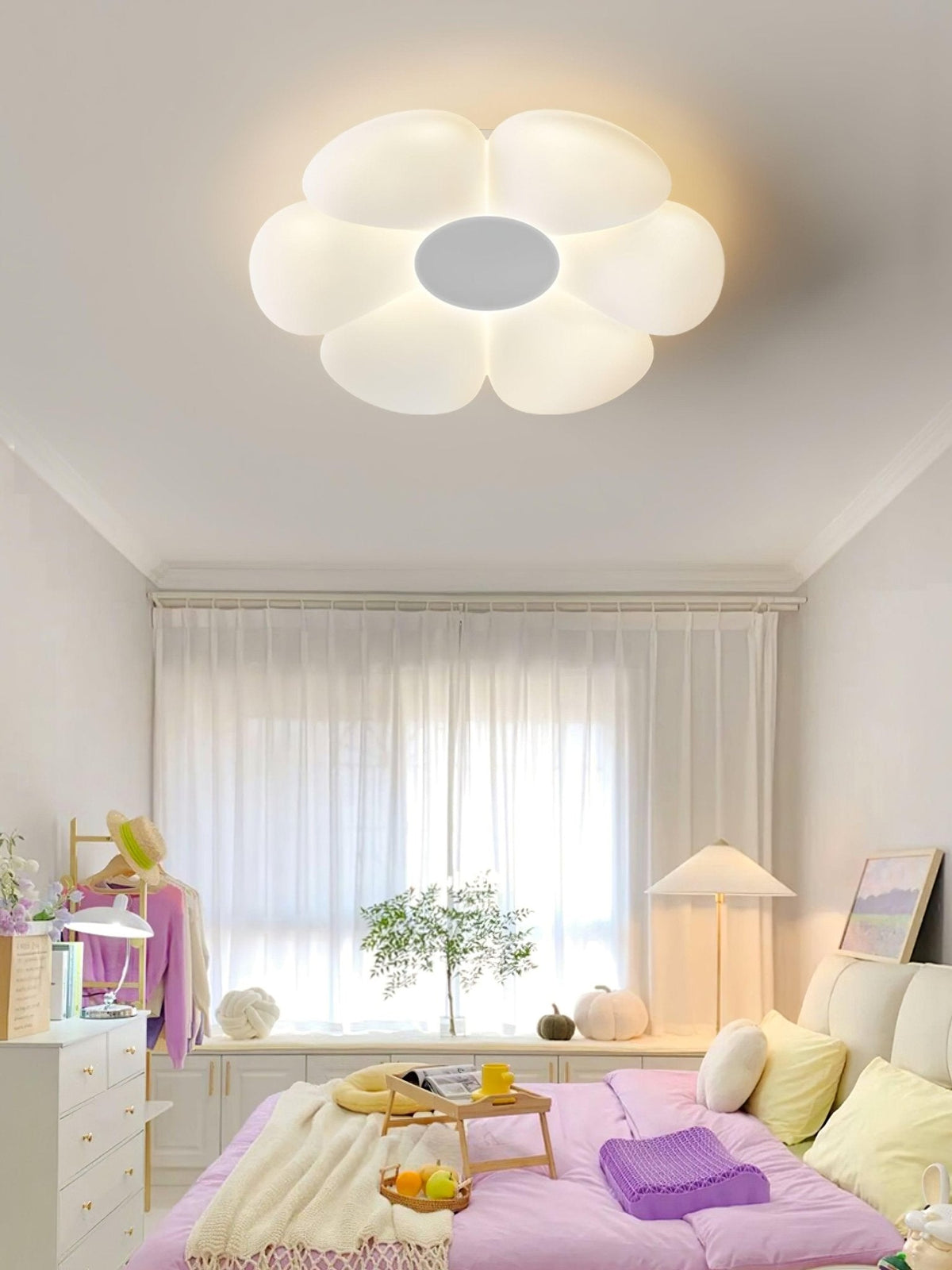 Solara Plafonnier Fleur à Six Pétales pour Chambre d'Enfant - Neutralighting