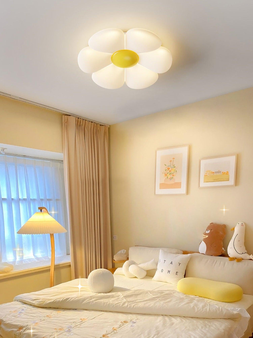 Solara Plafonnier Fleur à Six Pétales pour Chambre d'Enfant - Neutralighting