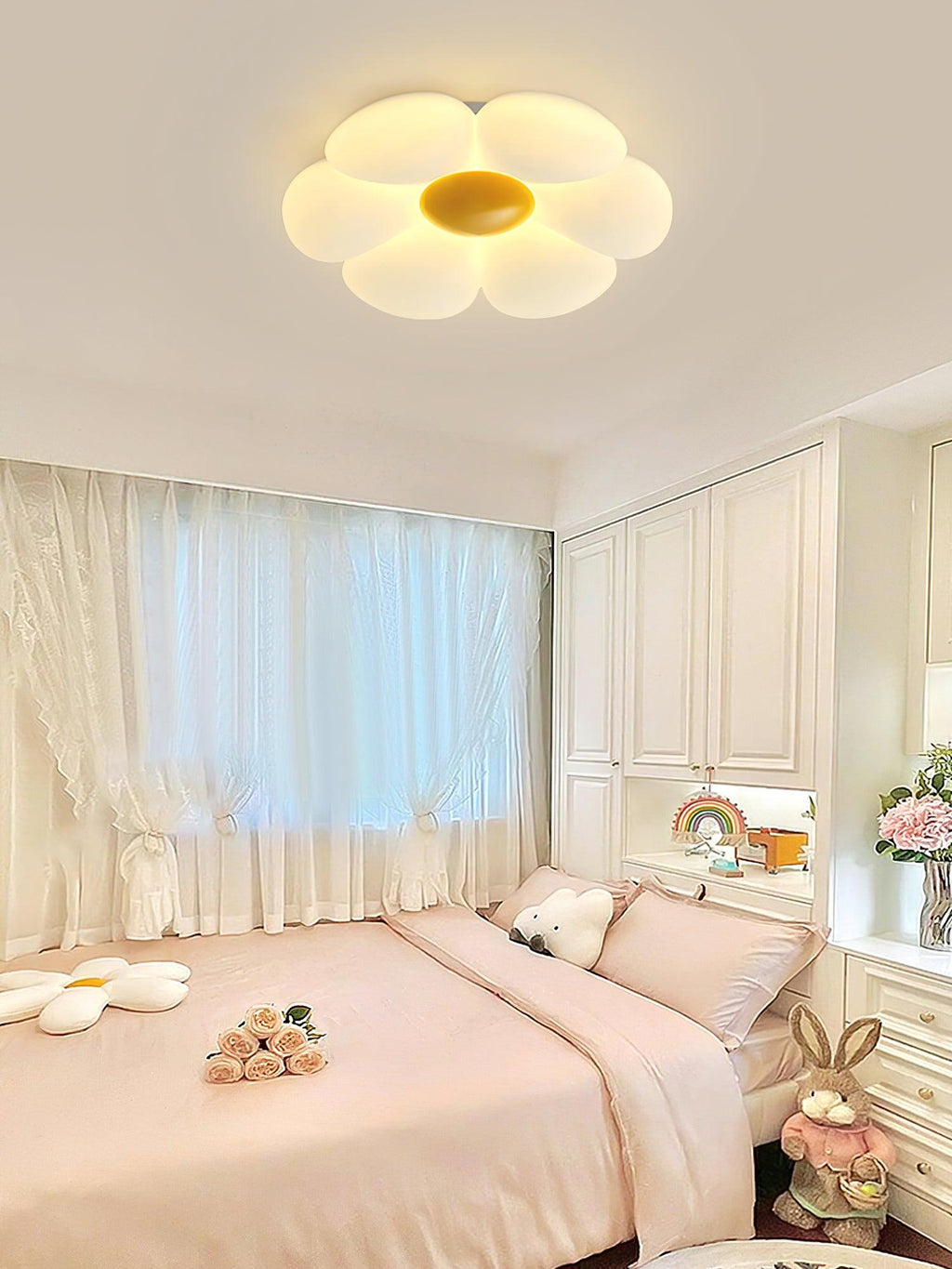 Solara Plafonnier Fleur à Six Pétales pour Chambre d'Enfant - Neutralighting
