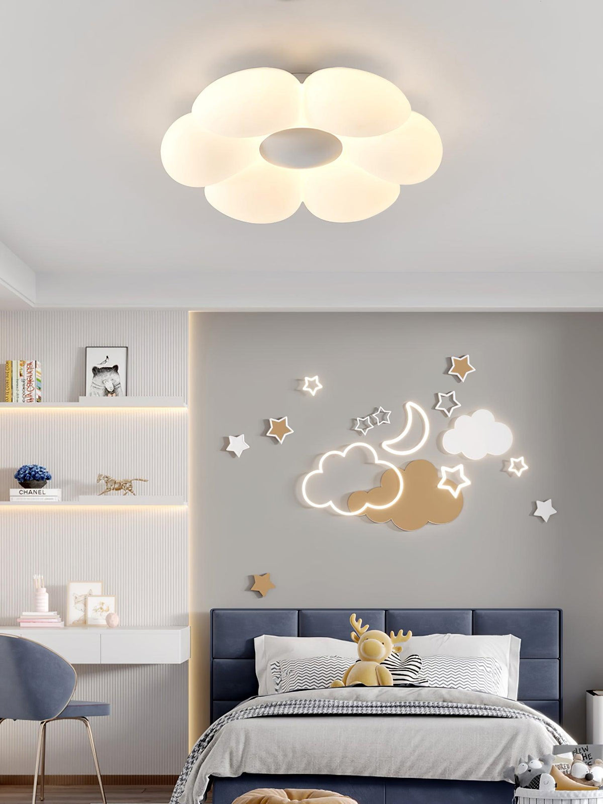 Solara Plafonnier Fleur à Six Pétales pour Chambre d'Enfant - Neutralighting