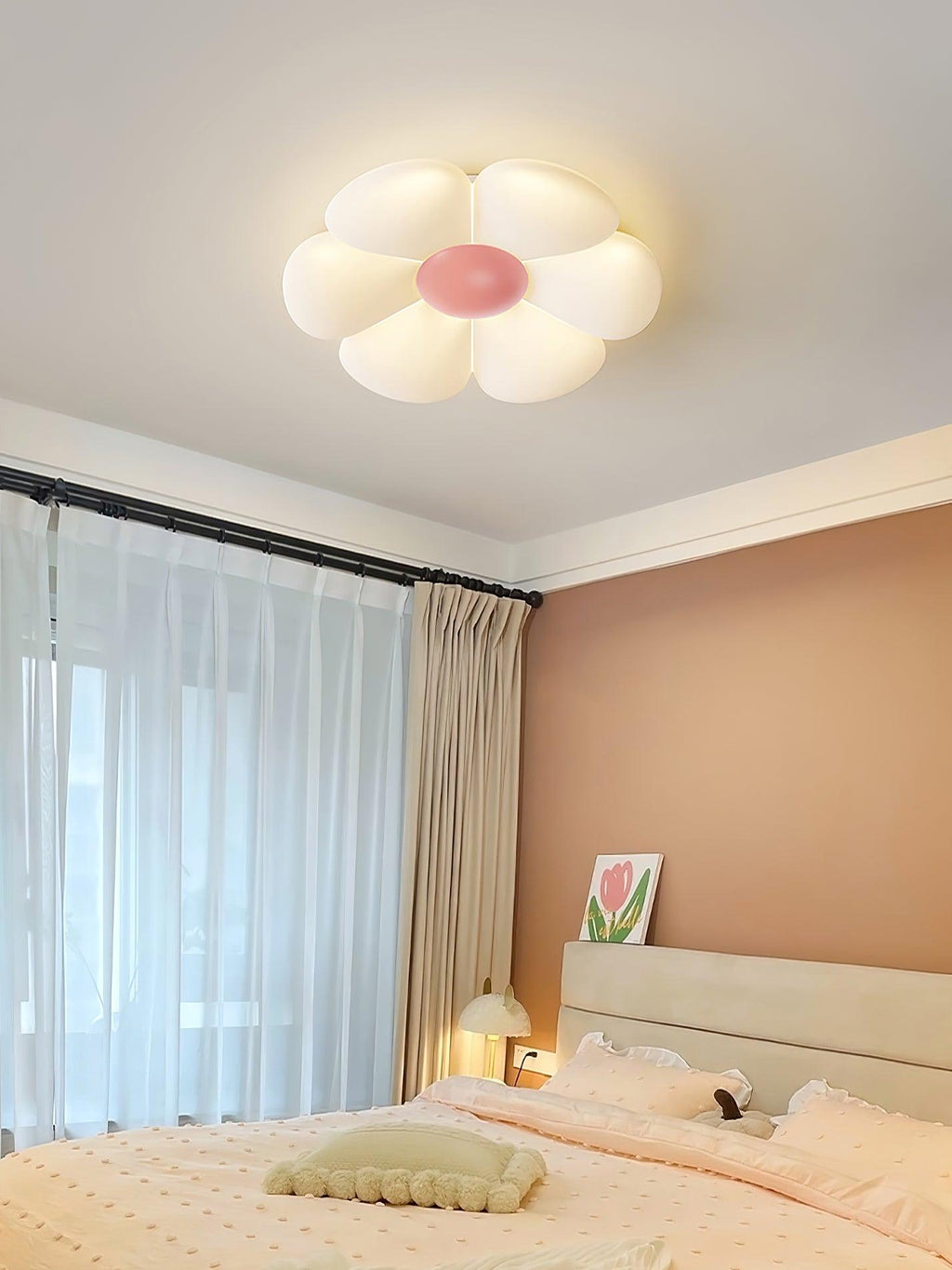 Solara Plafonnier Fleur à Six Pétales pour Chambre d'Enfant - Neutralighting