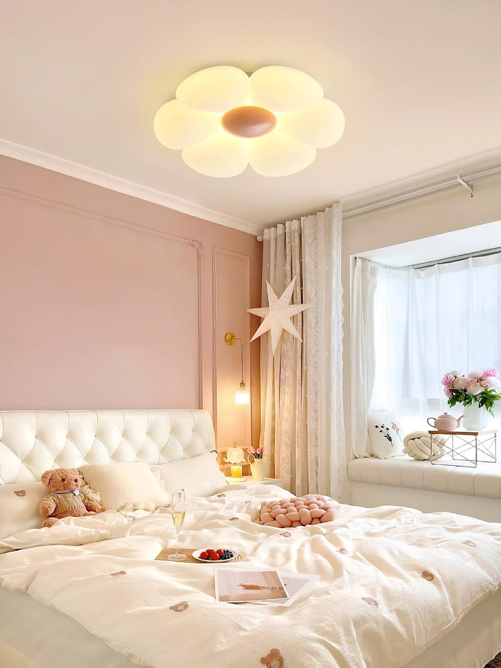 Solara Plafonnier Fleur à Six Pétales pour Chambre d'Enfant - Neutralighting