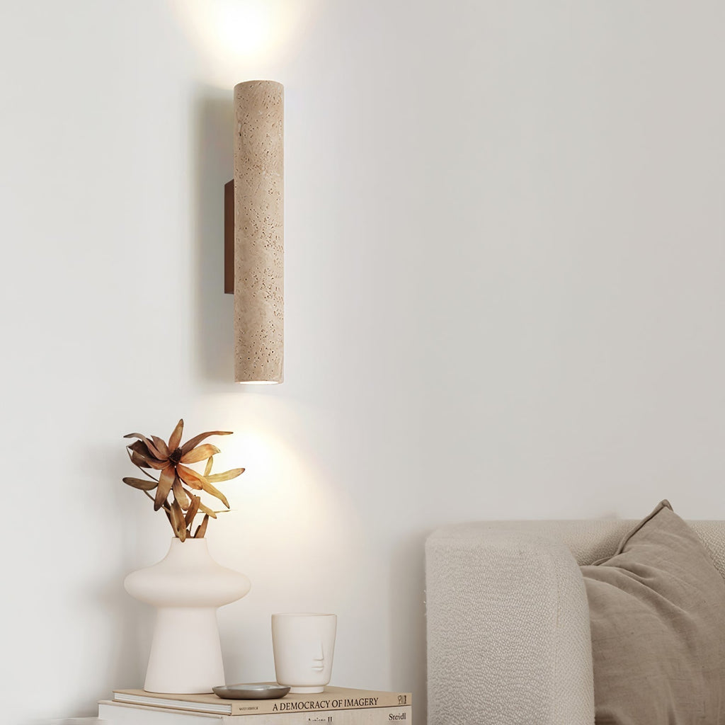 Olvaros Applique Murale Cylindre Mince Travertin - Neutralighting