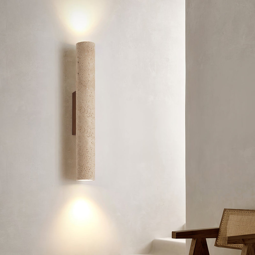 Olvaros Applique Murale Cylindre Mince Travertin - Neutralighting