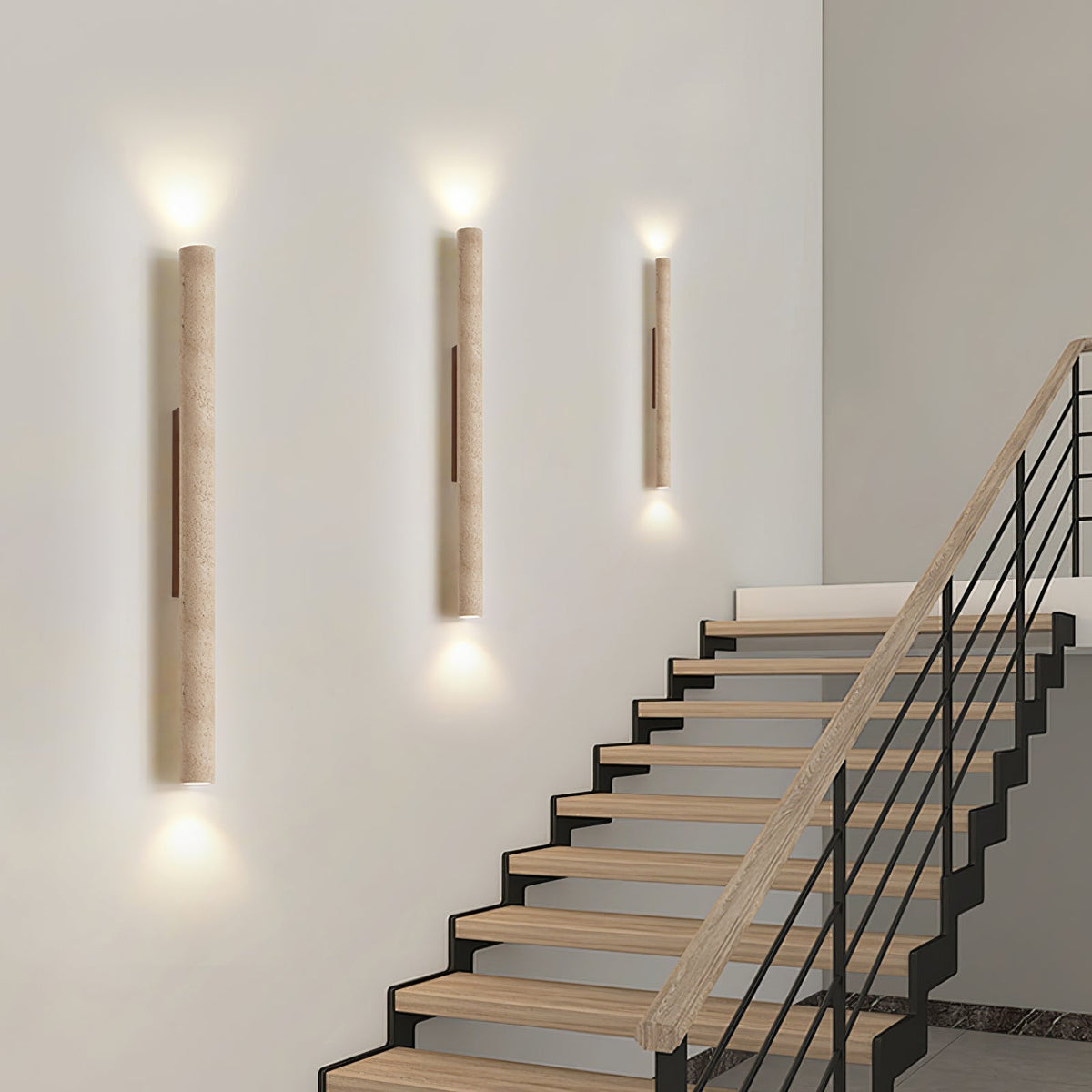 Olvaros Applique Murale Cylindre Mince Travertin - Neutralighting