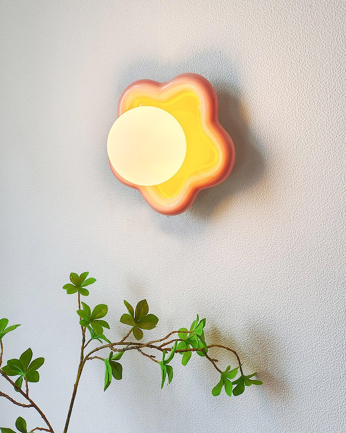 Petani Applique murale à fleurs roses et jaunes - Neutralighting