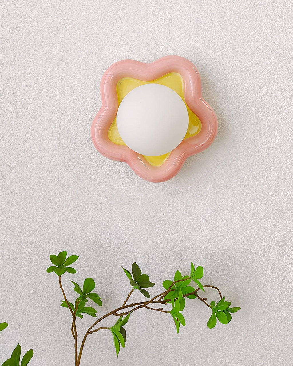 Petani Applique murale à fleurs roses et jaunes - Neutralighting