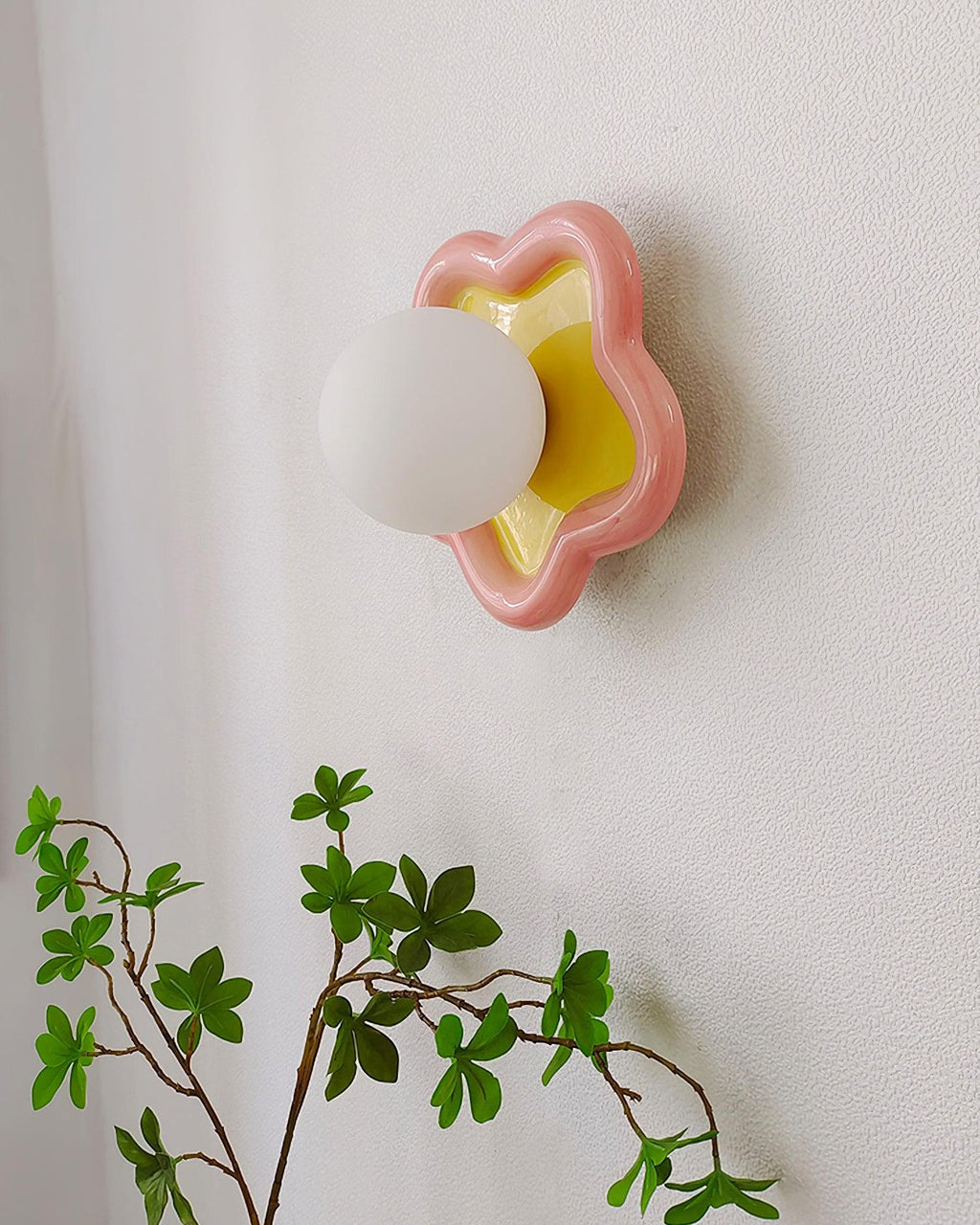 Petani Applique murale à fleurs roses et jaunes - Neutralighting