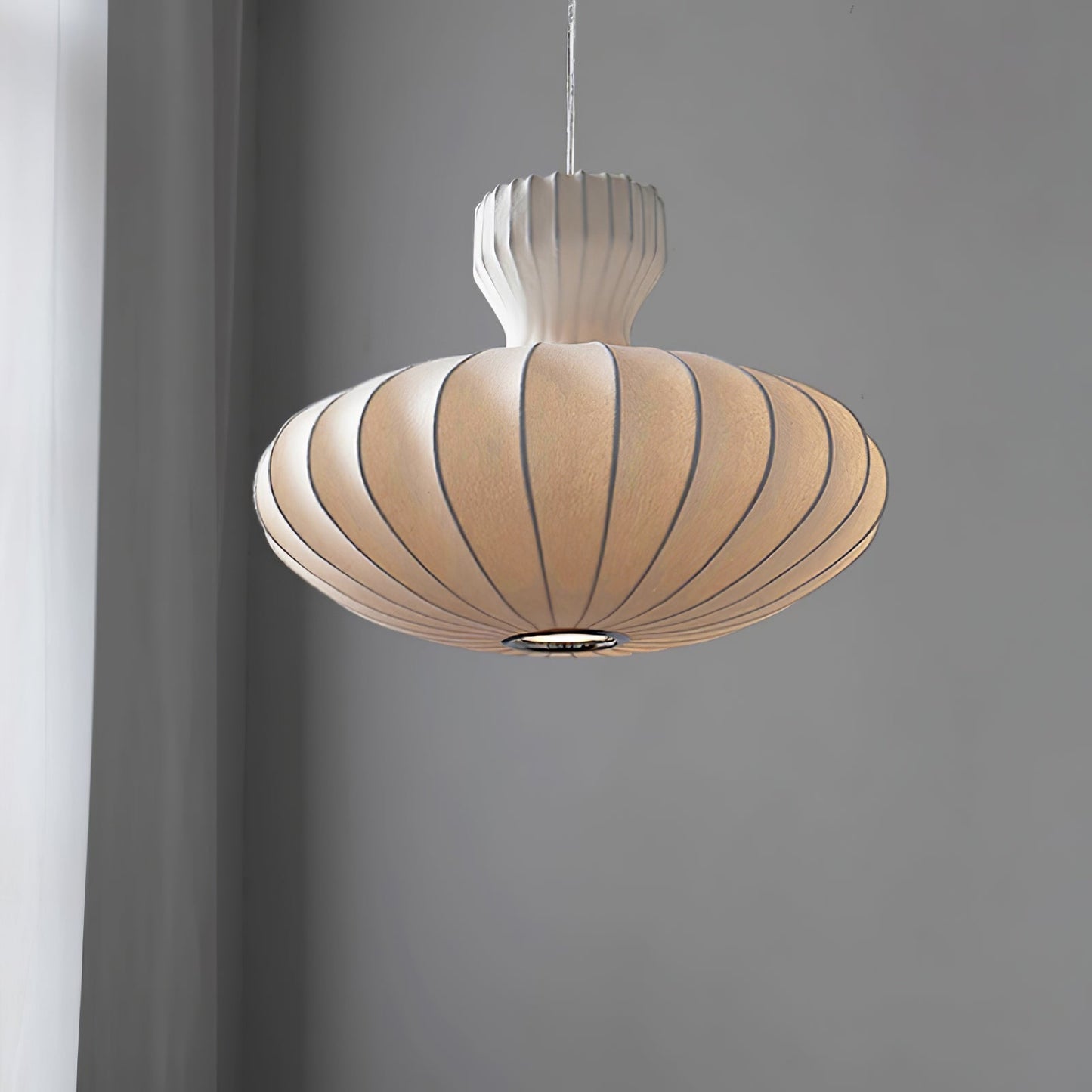 Suspension Design Ovale Blanche