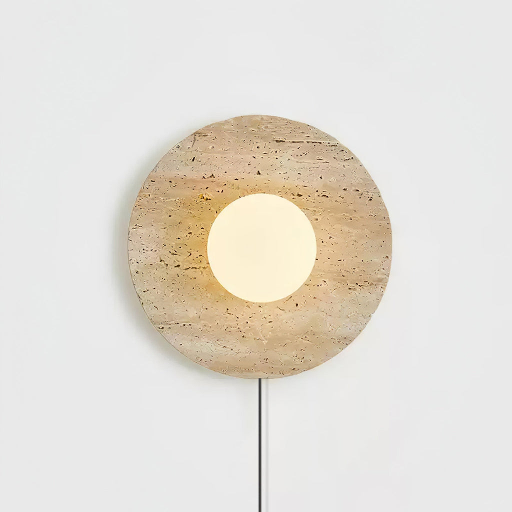Cocarila Ring Shade Travertine Wall Light - Neutralighting