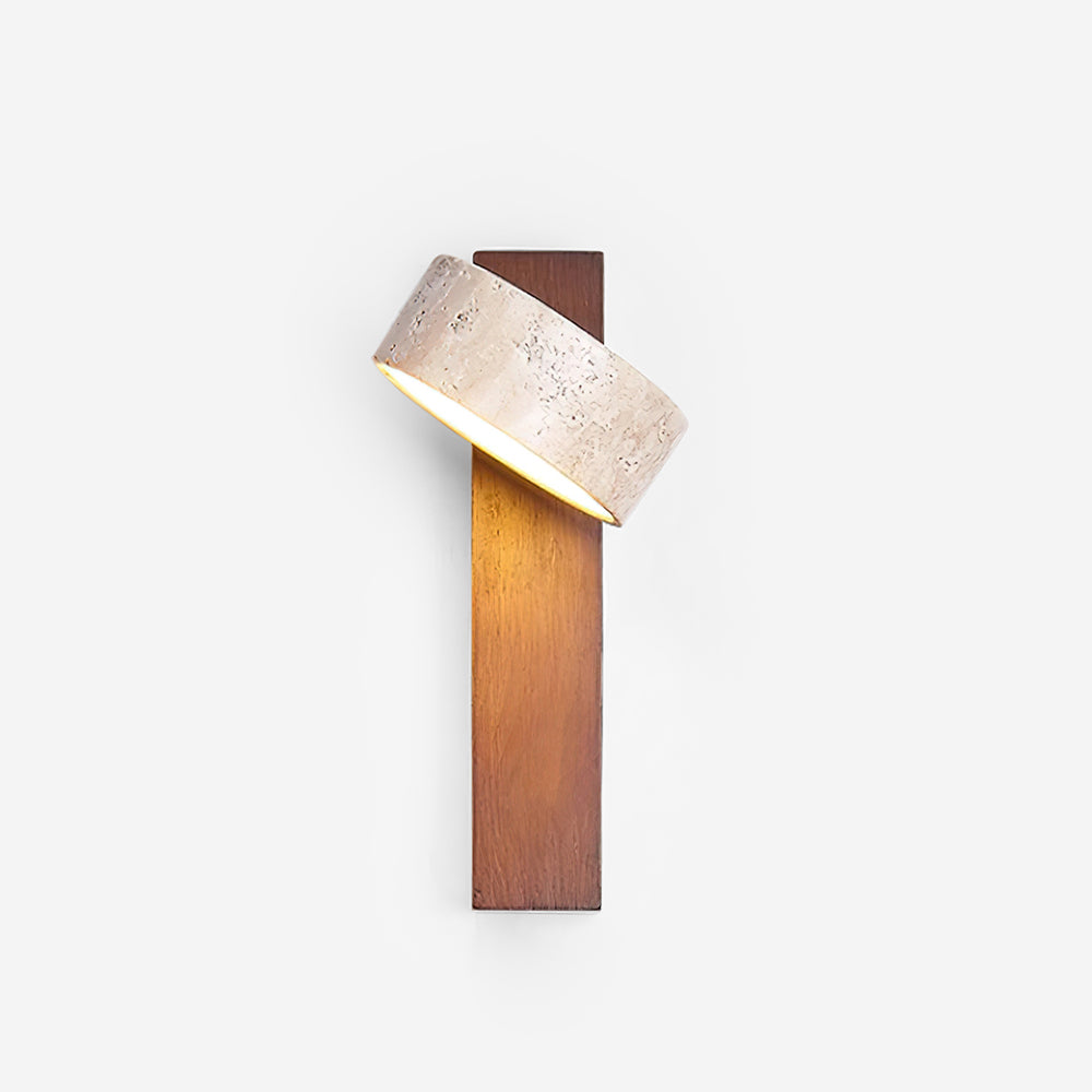 Jovan Applique Murale en Travertin & Bois - Neutralighting