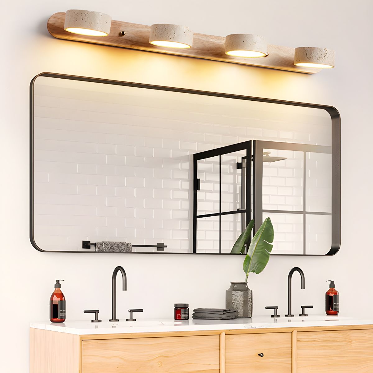 Tuelo Applique Murale Intérieure en Travertin Neutre - Neutralighting