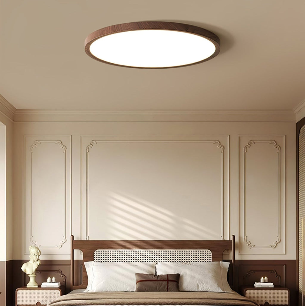 Ivera Plafonnier Rond Ultra-fin Bois - Neutralighting