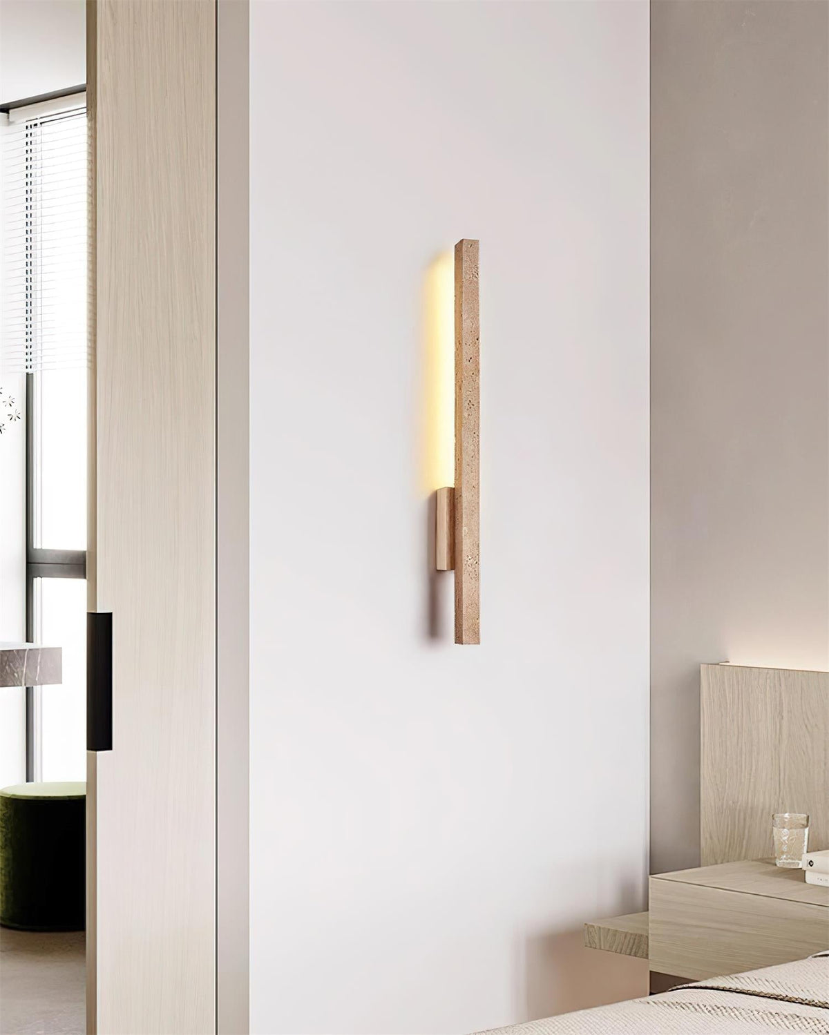 Opalyn Applique Murale Slim en Travertin - Neutralighting