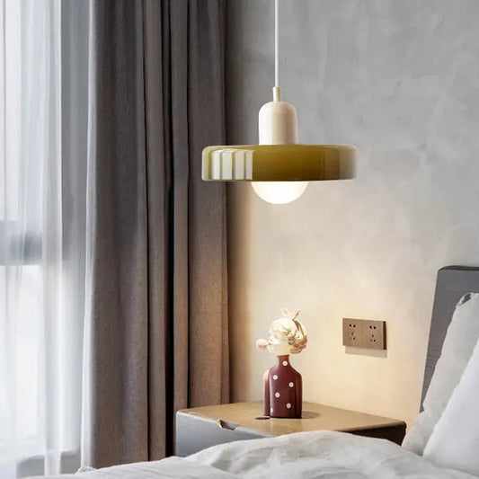 Lampe Suspendue en Verre Coloré - Maison Lumina