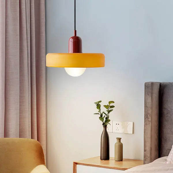 Lampe Suspendue en Verre Coloré - Maison Lumina