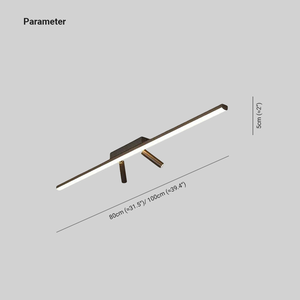 Aim Plafonnier Linéaire Nordique Métal/Gel de Silice Salon - Neutralighting