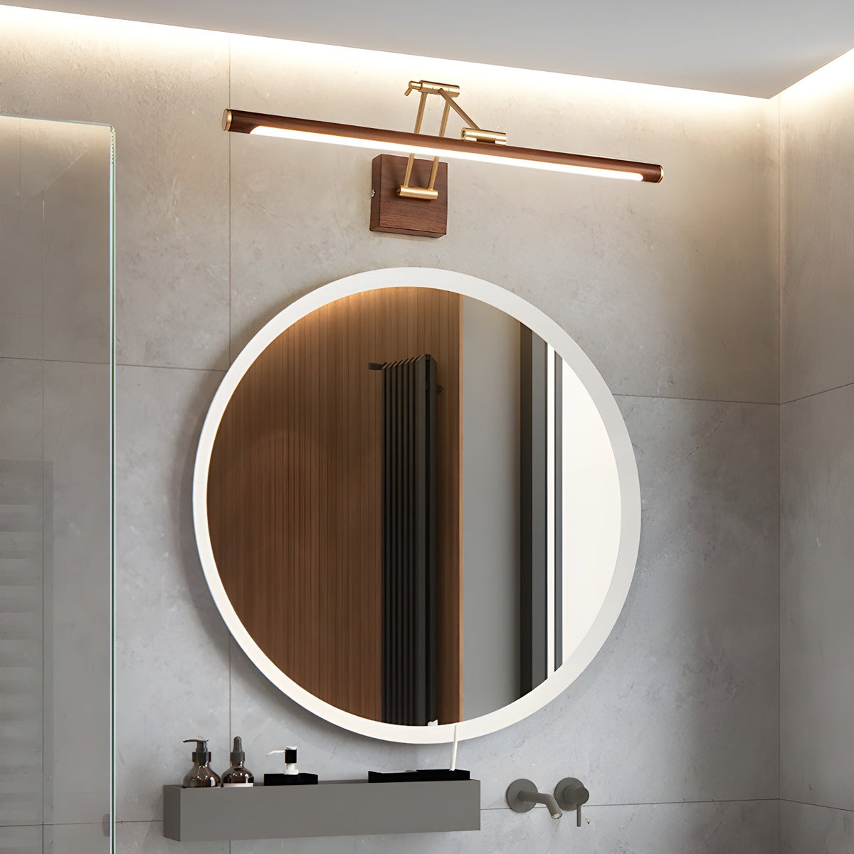 Arvararae Applique Murale Linéaire Ajustable en Noyer - Neutralighting