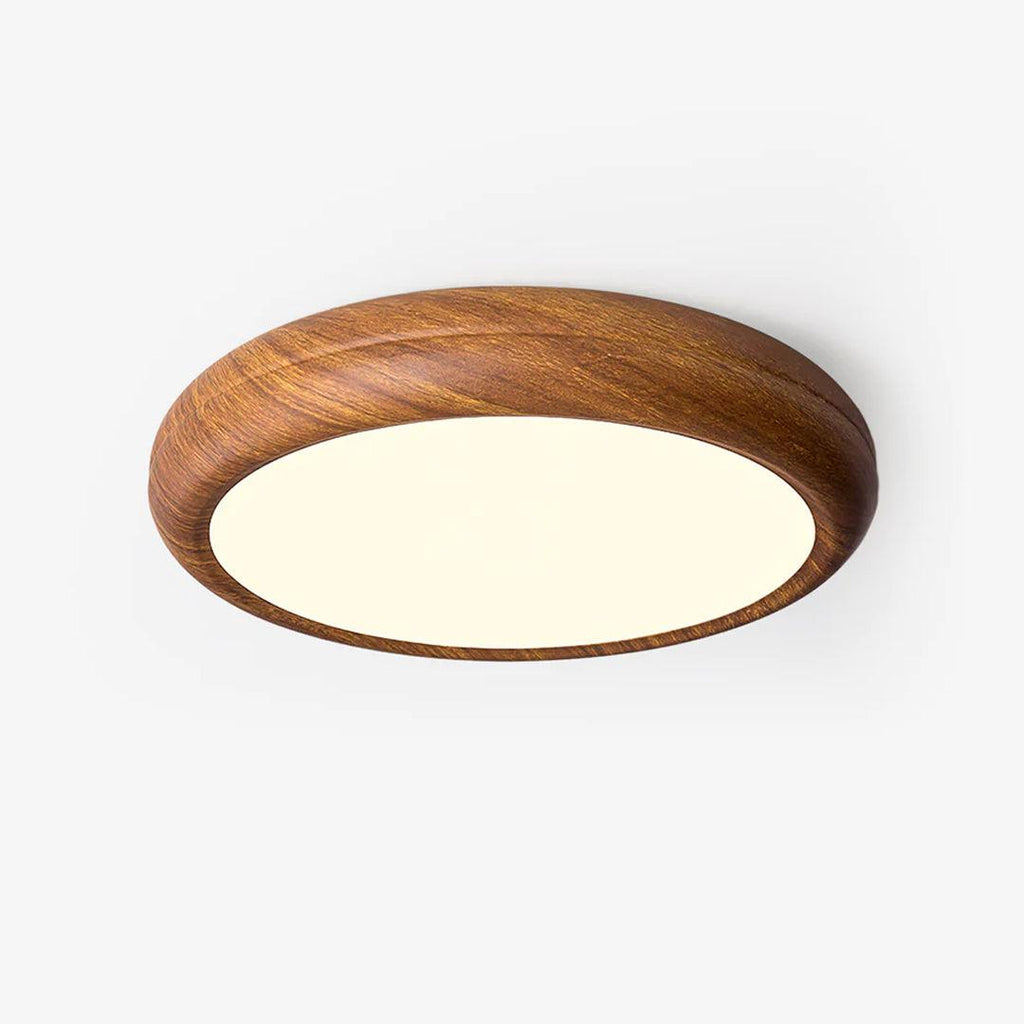 Grena Motif Bois Plafonnier Led Rond - Neutralighting