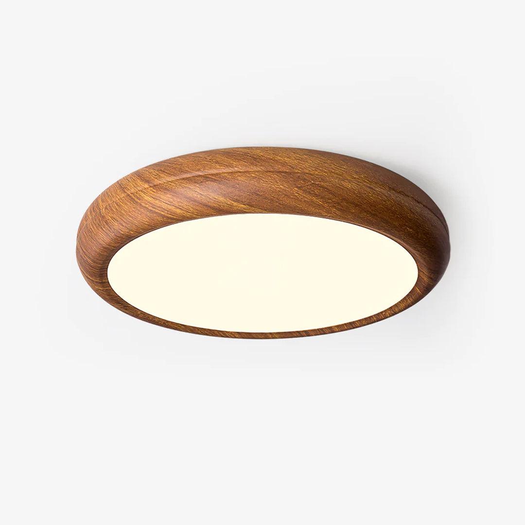 Grena Motif Bois Plafonnier Led Rond - Neutralighting