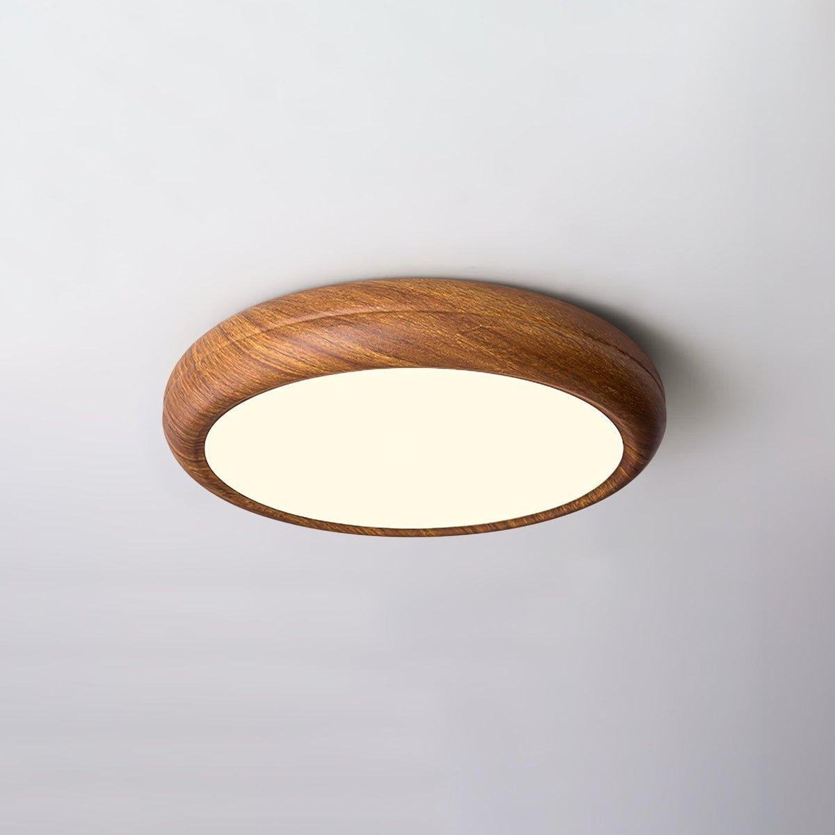 Grena Motif Bois Plafonnier Led Rond - Neutralighting