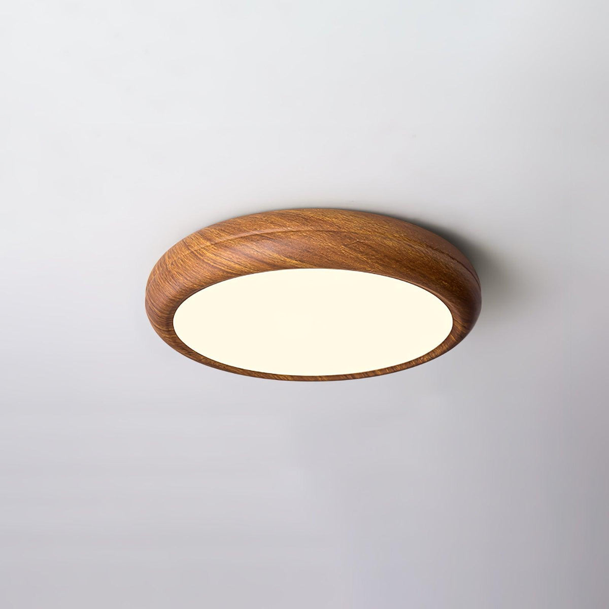 Grena Motif Bois Plafonnier Led Rond - Neutralighting