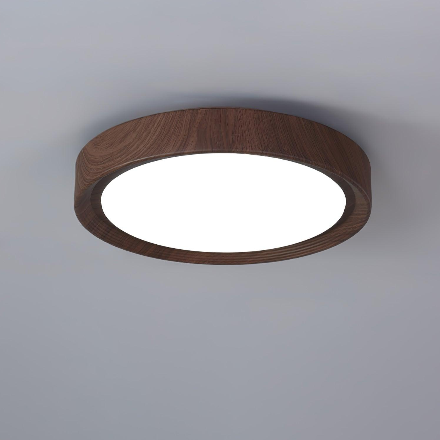 Plafonnier Rond en Bois - Maison Lumina